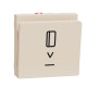 Картковий вимикач Schneider Electric Unica New NU328344 з підсвіткою 10А 2м бежевий
