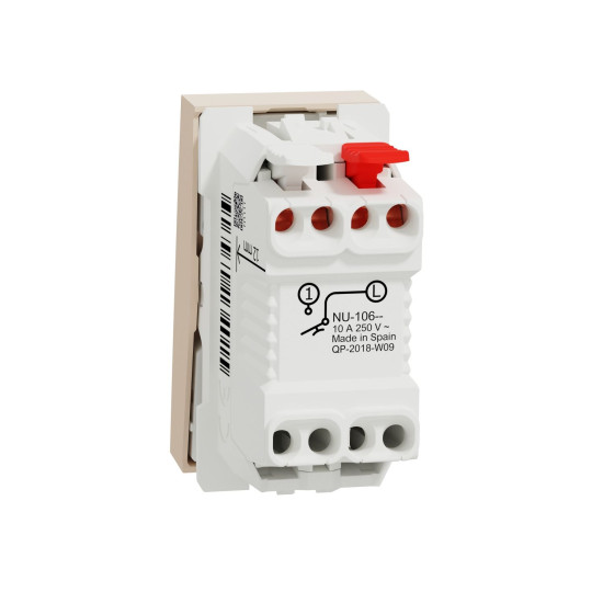 Кнопка вимикача Schneider Electric Unica New NU310644 10А 1м бежева