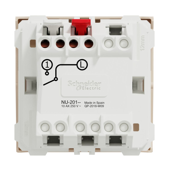 Кнопка вимикача Schneider Electric Unica New NU320144 10А 2м бежева