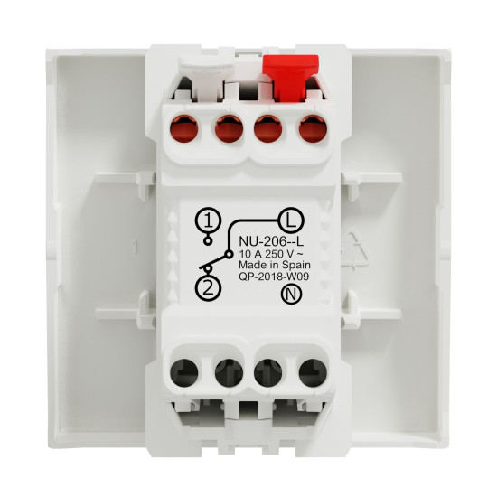 Кнопка вимикача Schneider Electric Unica New NU320618L з символом 10А 2м біла