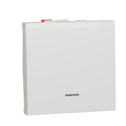 Кнопка вимикача Schneider Electric Unica New NU320618N з підсвіткою 10А 2м біла