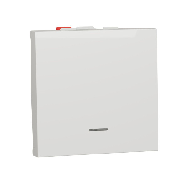 Кнопка вимикача Schneider Electric Unica New NU320618N з підсвіткою 10А 2м біла