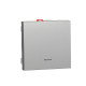 Кнопка вимикача Schneider Electric Unica New NU320630N з підсвіткою 10А 2м алюміній