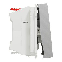 Кнопка вимикача Schneider Electric Unica New NU320630N з підсвіткою 10А 2м алюміній