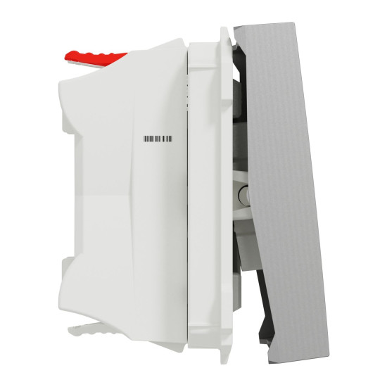 Кнопка вимикача Schneider Electric Unica New NU320630N з підсвіткою 10А 2м алюміній