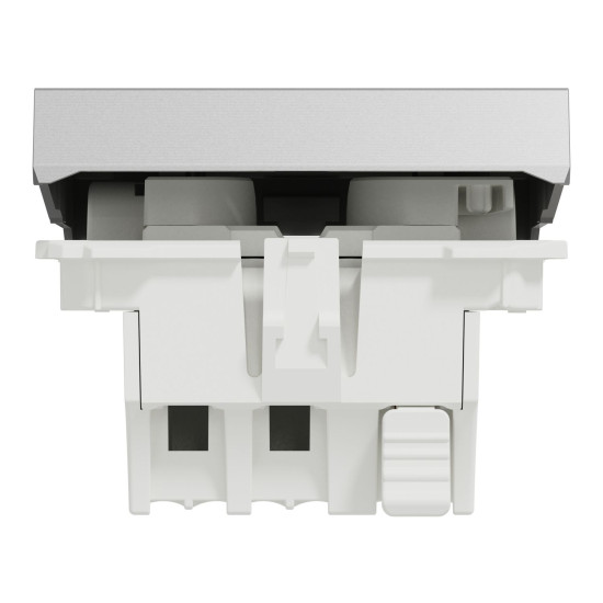 Кнопка вимикача Schneider Electric Unica New NU320630N з підсвіткою 10А 2м алюміній