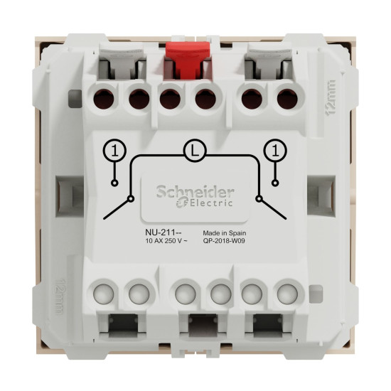 Кнопка вимикача Schneider Electric Unica New NU321144 10А 2м бежева