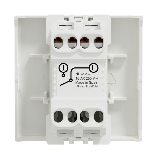 Кнопка вимикача Schneider Electric Unica New NU326118 16А 2м біла