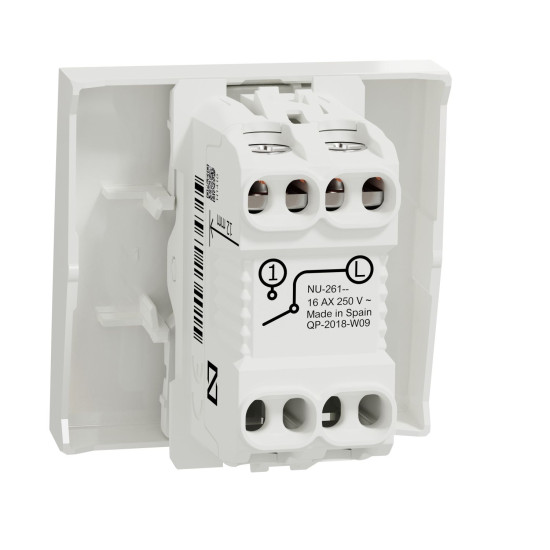 Кнопка вимикача Schneider Electric Unica New NU326118 16А 2м біла