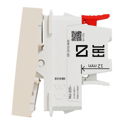 Перехресний вимикач Schneider Electric Unica New NU320544 1-клавішний 10А 2м бежевий