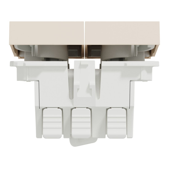 Вимикач Schneider Electric Unica New NU321344 2-клавішний 10А 2м бежевий