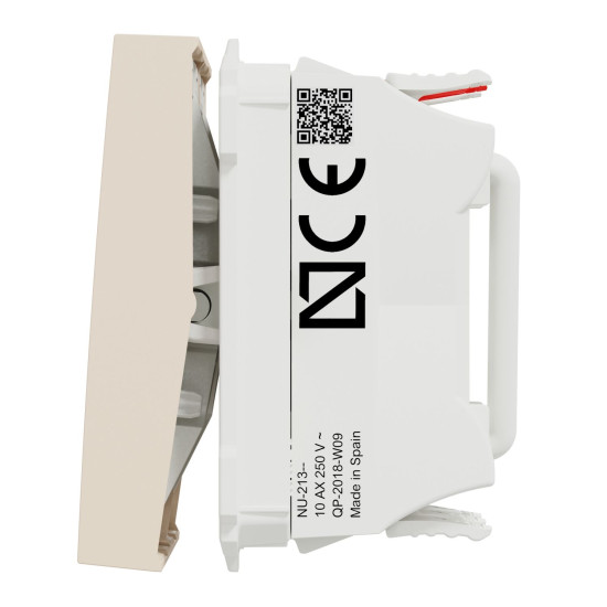 Вимикач Schneider Electric Unica New NU321344 2-клавішний 10А 2м бежевий