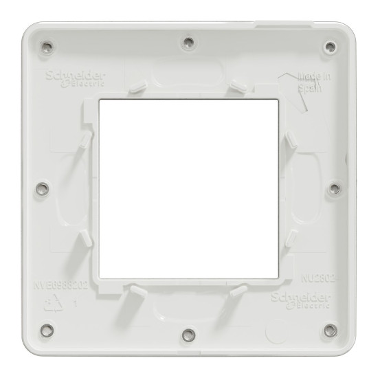 Одномісна рамка Schneider Electric Unica New NU280255M матова хром/білий