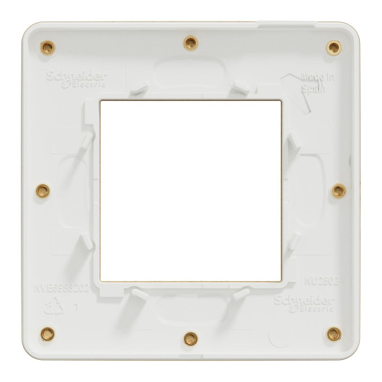Одномісна рамка Schneider Electric Unica New NU280257M матова мідь/білий