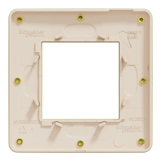 Одномісна рамка Schneider Electric Unica New NU280260M матова золото/беж