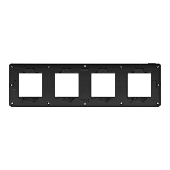 Чотирьохмісна рамка Schneider Electric Unica New NU280856M матова хром/антрацит