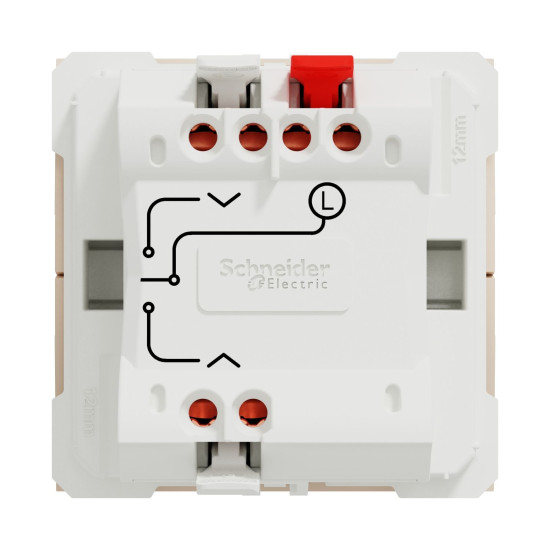 Вимикач для жалюзі Schneider Electric Unica New NU320844 2-х клавішний 6А 2м бежева
