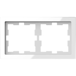 Двомісна рамка Schneider Electric D-Life MTN4020-6520 білий кристал