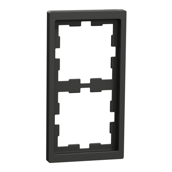 Двомісна рамка Schneider Electric D-Life MTN4020-6534 антрацит
