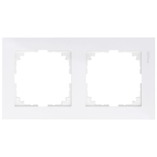 Двомісна рамка Schneider Electric M-PURE MTN4020-3619 полярно-біла