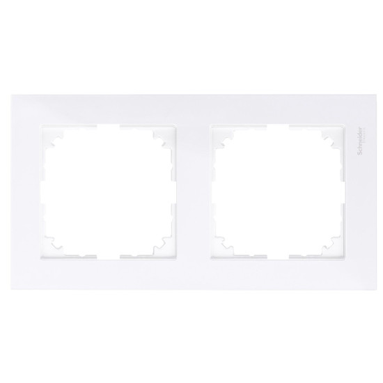 Двомісна рамка Schneider Electric M-PURE MTN4020-3625 активно-білий