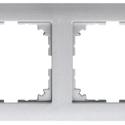 Двомісна рамка Schneider Electric M-PURE MTN4020-3660 алюміній