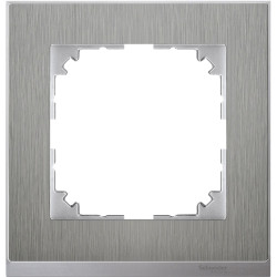 Одномісна рамка Schneider Electric M-PURE MTN4010-3646 сталь/алюміній