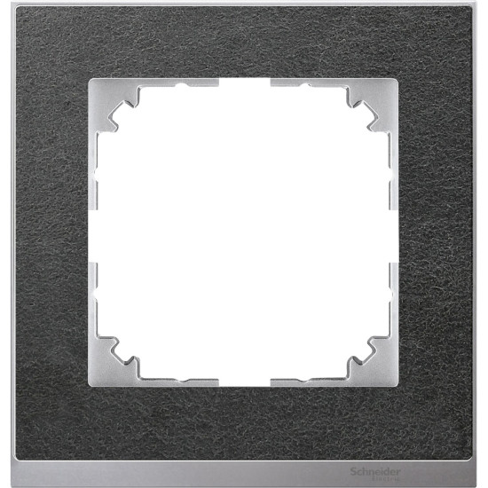 Одномісна рамка Schneider Electric M-PURE MTN4010-3669 камінь/алюміній