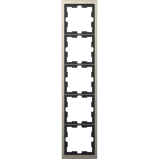П''ятимісна рамка Schneider Electric D-Life MTN4050-6550 нікель
