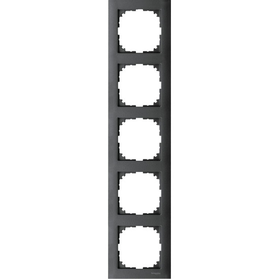 П''ятимісна рамка Schneider Electric M-PURE MTN4050-3614 антрацит