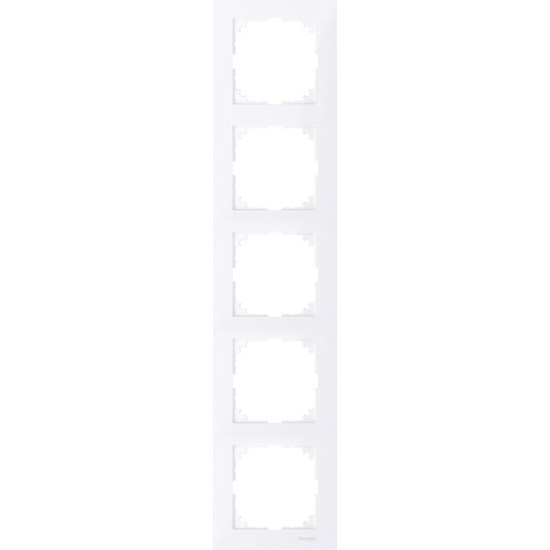 П'ятимісна рамка Schneider Electric M-PURE MTN4050-3625 активно-білий