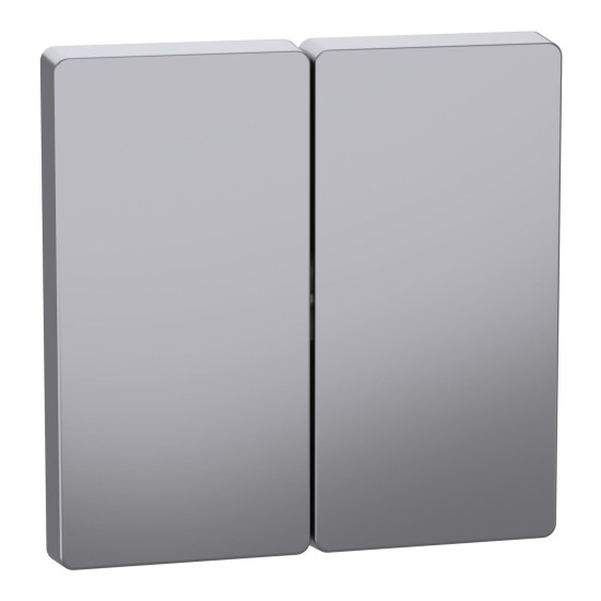 Подвійна клавіша Schneider Electric D-Life MTN3400-6036 нержавіюча сталь