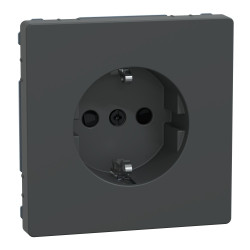 Розетка Schneider Electric D-Life MTN2300-6034 з з/к та шторками антрацит