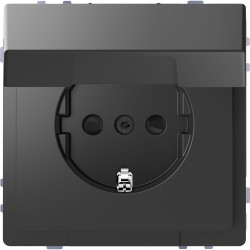 Розетка Schneider Electric D-Life MTN2310-6034 з з/к та кришкою антрацит
