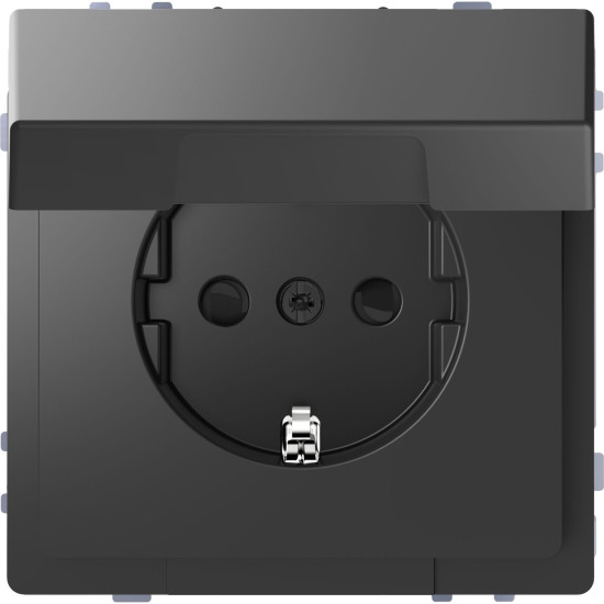 Розетка Schneider Electric D-Life MTN2310-6034 з з/к та кришкою антрацит