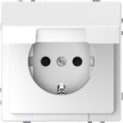 Розетка Schneider Electric D-Life MTN2310-6035 з з/к та кришкою білий лотос