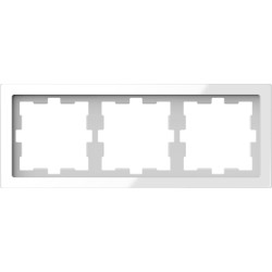 Трьомісна рамка Schneider Electric D-Life MTN4030-6520 білий кристал