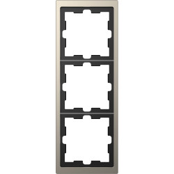Трьомісна рамка Schneider Electric D-Life MTN4030-6550 нікель