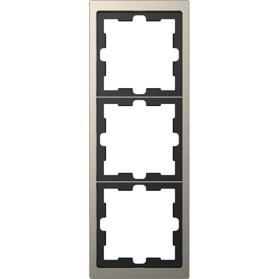 Трьомісна рамка Schneider Electric D-Life MTN4030-6550 нікель