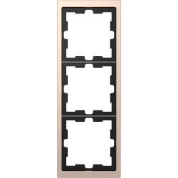 Трьомісна рамка Schneider Electric D-Life MTN4030-6551 шампань