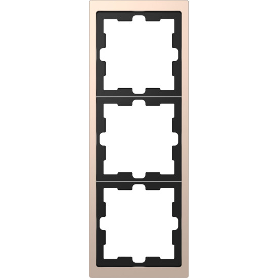 Трьомісна рамка Schneider Electric D-Life MTN4030-6551 шампань