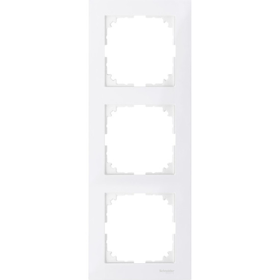 Трьохмісна рамка Schneider Electric M-PURE MTN4030-3619 полярно-біла