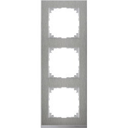 Трьохмісна рамка Schneider Electric M-PURE MTN4030-3646 сталь/алюміній