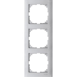 Трьохмісна рамка Schneider Electric M-PURE MTN4030-3660 алюміній
