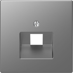 Центральна накладка Schneider Electric D-Life MTN4521-6036 RJ45 нержавіюча сталь