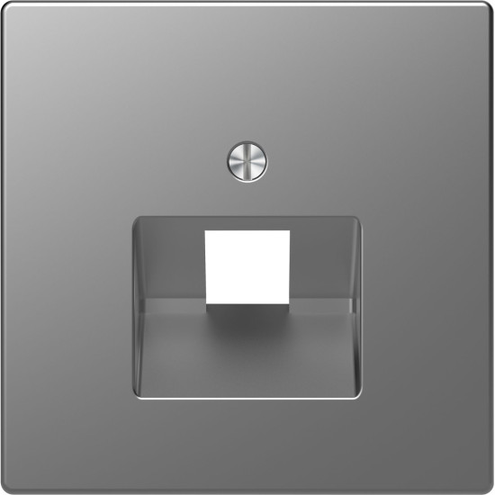 Центральна накладка Schneider Electric D-Life MTN4521-6036 RJ45 нержавіюча сталь
