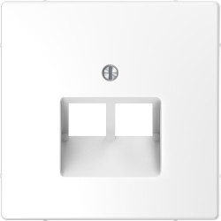 Центральна накладка Schneider Electric D-Life MTN4522-6035 2хRJ45 білий лотос