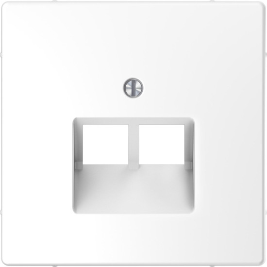 Центральна накладка Schneider Electric D-Life MTN4522-6035 2хRJ45 білий лотос