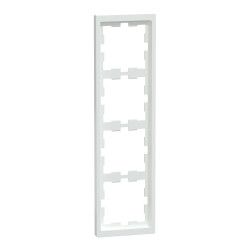Чотирьохмісна рамка Schneider Electric D-Life MTN4040-6535 білий лотос