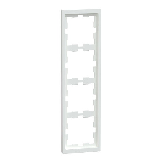 Чотирьохмісна рамка Schneider Electric D-Life MTN4040-6535 білий лотос